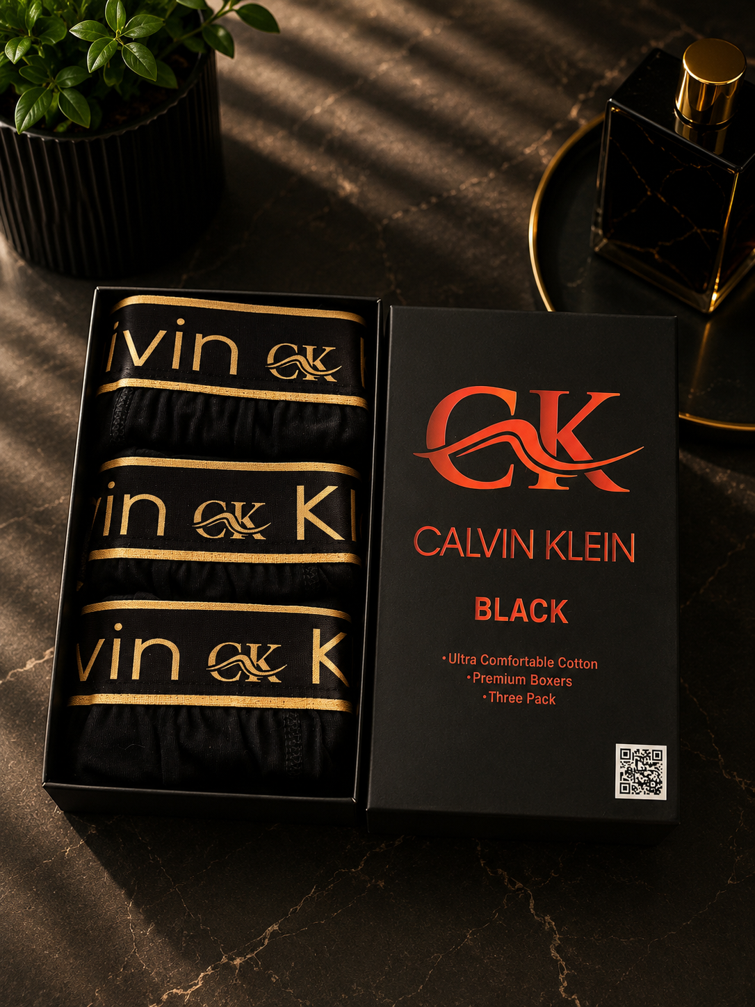 Calvin Klein Siyah Boxer 3'lü Paket